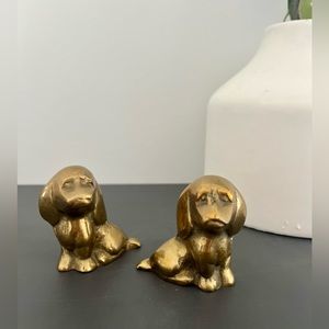 Vintage Solid Brass Dogs (Pair)